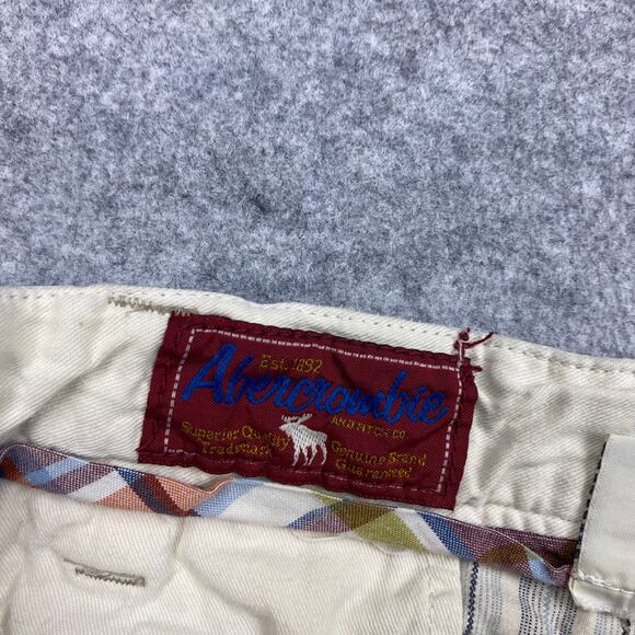 Abercrombie & Fitch shorts men’s 30‎ vintage white stripe retro Y2K adjustable - Picture 7 of 16